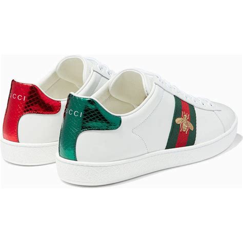 gucci women's new ace embroidered sneakers - size 9 neutral|Gucci ace bee platform sneakers.